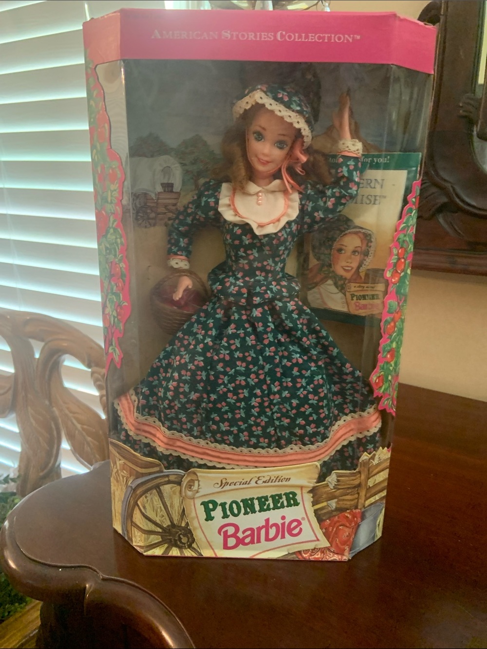 Pioneer Barbie Doll in Floral Prairie Dress